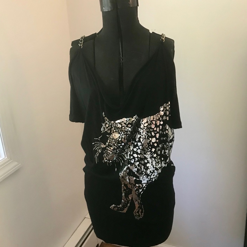 Black Dress with silver accents